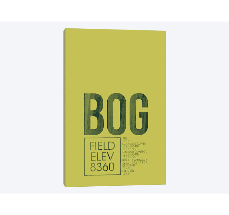 «BOG Air trafic Control, Bogota, Colombie» par 08, impression sur toile, H 18 po x l 12 po x P 1,5 po, Toile tendue, Non mat