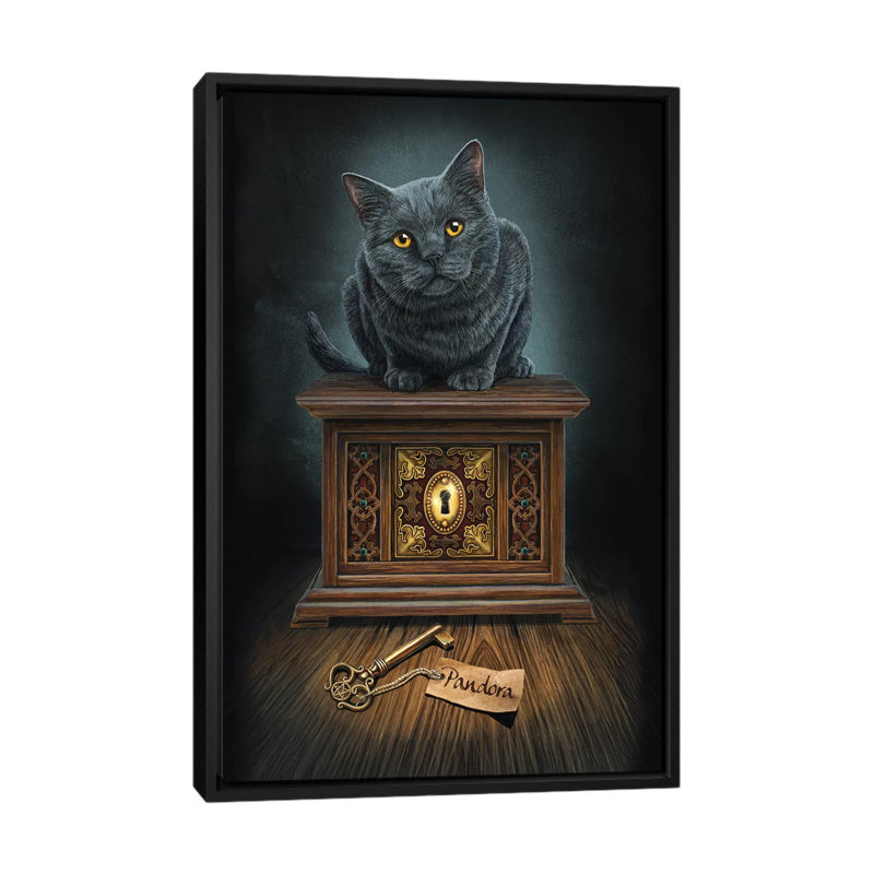 «Pandora's Box», impression sur toile, Toile avec cadre noir, Pas de tapis, H 48 po x l 32 po x P 1,5 po