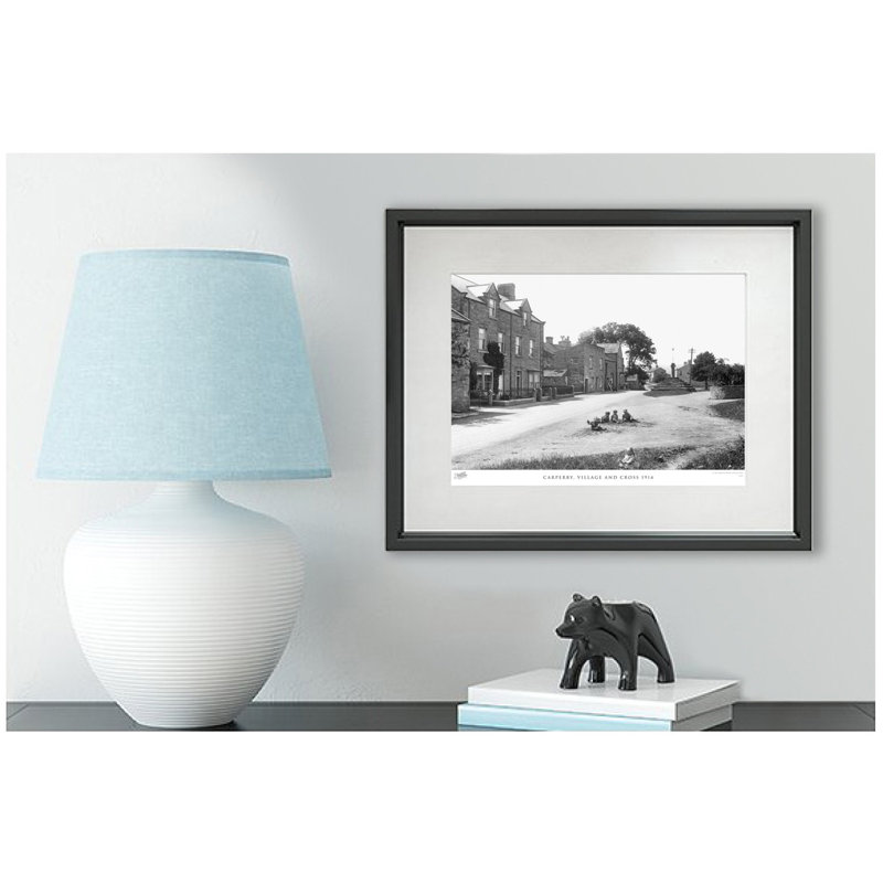 Carperby, Village And Cross 1914 - Single Picture Frame Print, 40cm H x 50cm W x 2.3cm D
