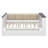 Full Size Wood Farmhouse Daybed With Storage Shelves, Day Bed Frame With Upholstered Backrest, USB And Trundle-121696423