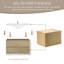 Meuble-lavabo flottant avec lavabo, armoire de rangement murale, plateau à surface solide, tiroirs à fermeture en douceur pour une utilisation organisée dans la salle de bain-583169637-583169638