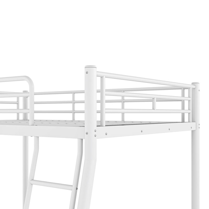 Lits gain de place, lit superposé moderne en métal blanc, format double XL/queen, pour la maison