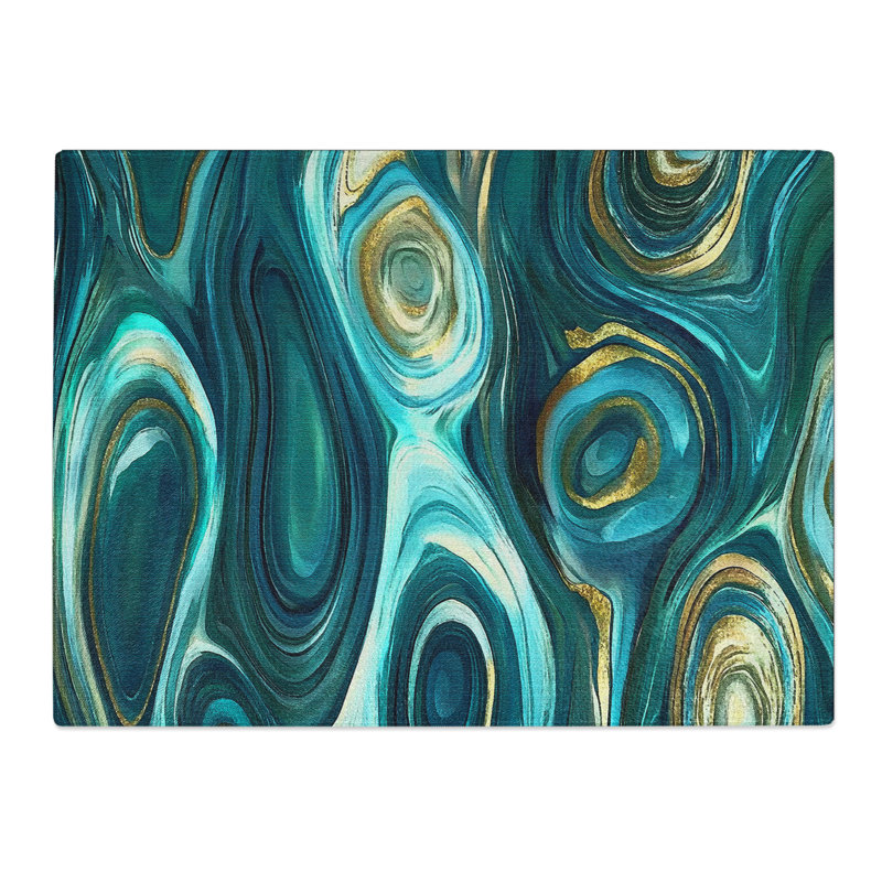 Ocean Abstract  Glass Chopping Board