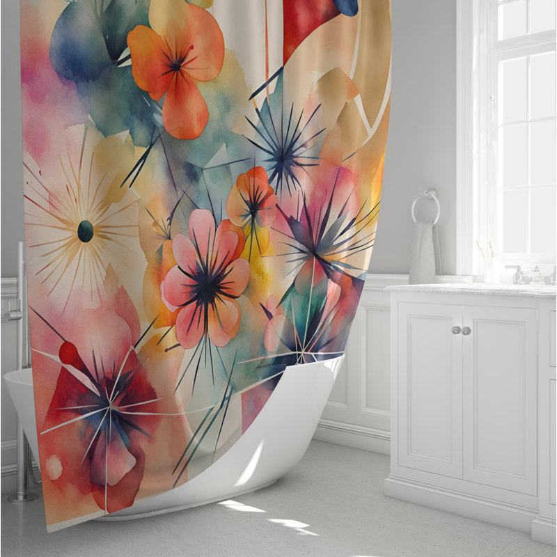 Rideau de douche Floral, H 93 po x l 70 po