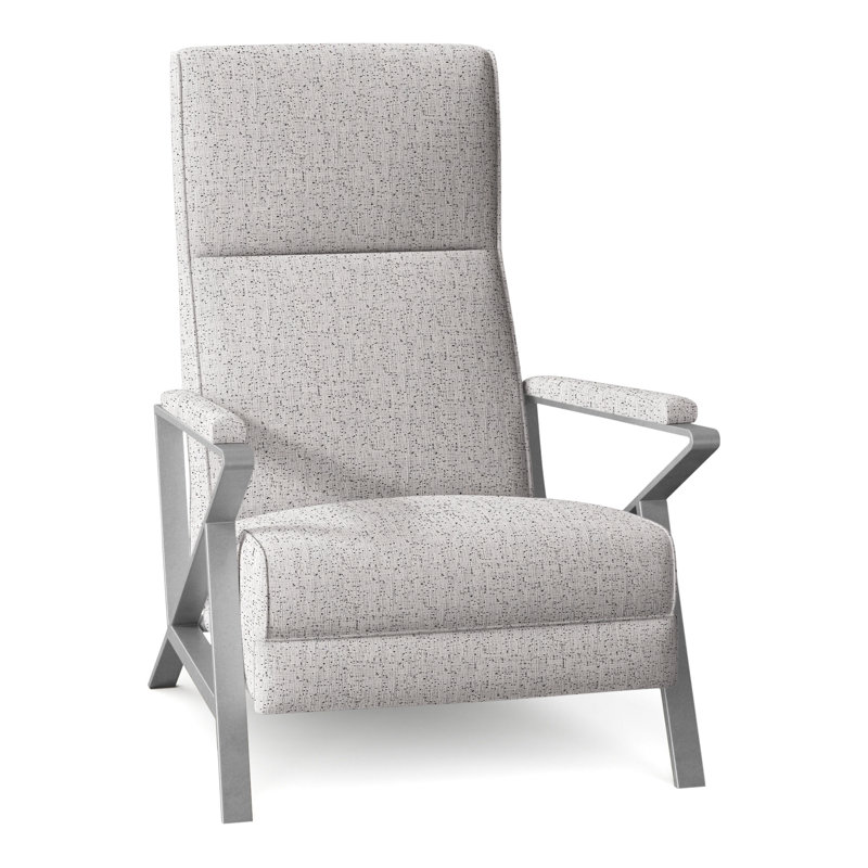 Infinity 28.25" Wide Manual Standard Recliner, Brushed Nickel, Perigold Preso Indigo