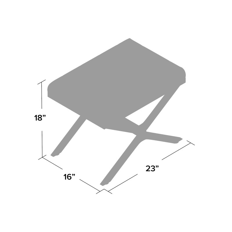 Tabouret de coiffeuse Mariano, Noir