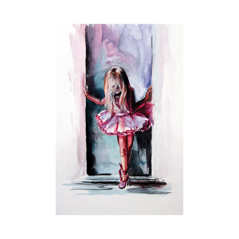 Little Ballerina by Anna Brigitta Kovacs - Painting on Canvas, Wrapped Canvas, 66.04cm H x 45.72cm W x 1.91cm D