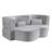 Full Size Convertible Folding Bed In Grey Corduroy, No Assembly, With Foam Seat And Back Fill For Gaming Lounges Frame Material Rooms-1893558490