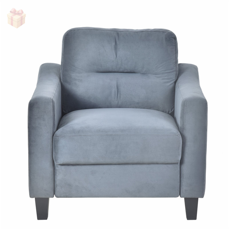 Luxueux canapé modulaire rembourré à une place en chenille avec housses de coussin amovibles pour un nettoyage facile et peu encombrant