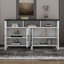 Buffet moderne à 4 portes avec tablettes réglables et armoire de rangement semi-ouverte-203077618
