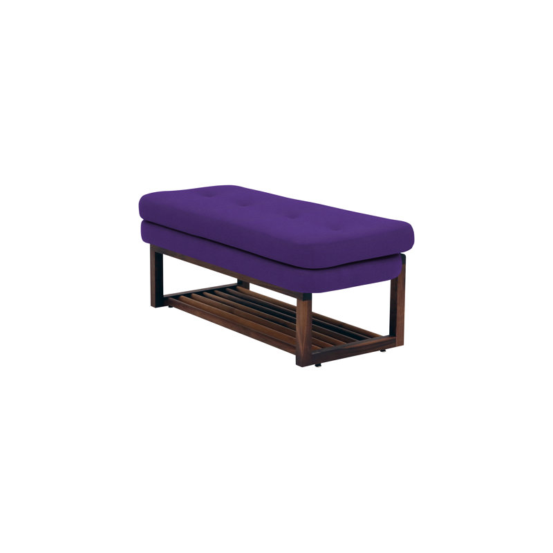 Melinda Upholstered Storage Bench, Purple, 18" H x 48" W x 22" D