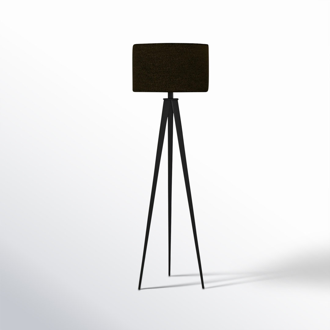 Cas 61.5" Floor Lamp AllModern Shade Color: Black Base Finish: Black