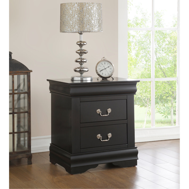 Table de chevet Louis Philippe, Noir