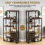 Wine Bottle & Glass Rack Black,Brown