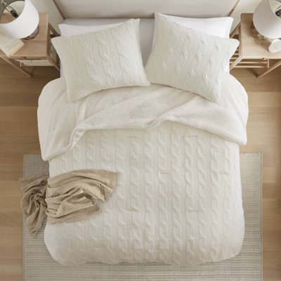 Ensemble d'édredon en chenille 3 pièces