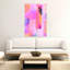 Vibrant Pink Strokes Abstract Bold Colorful Lavender Wall Art Print 1 Piece Wrapped Canvas Wall Art-1175361988