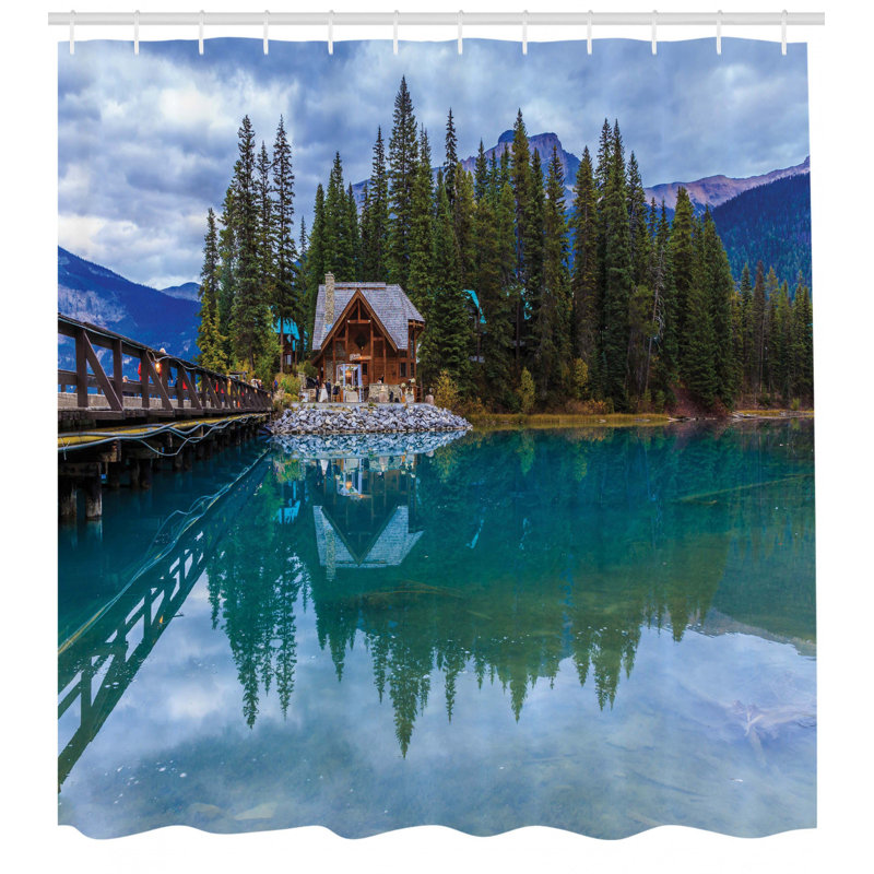 Rideau de douche simple lake scènes maison Higden, H 84 po x l 69 po