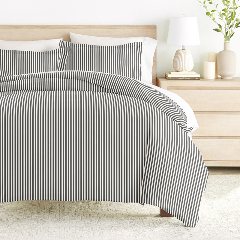 Duvet Cover Set Patterned Microfiber Ultra Soft Bedding in Ribbon, Twin Duvet Cover + 1 Standard Sham