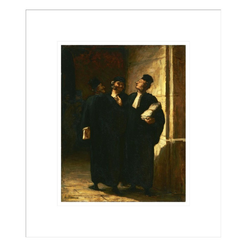 «Three l'avocat» par Honoré Daumier - Impression giclée sur cadre, H 15,83 po x l 13,75 po