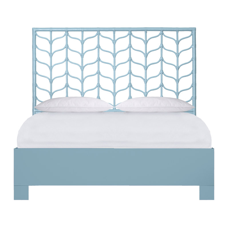 Lit plateforme Ivy, Grand, Bleu piscine