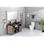 Miroir de salle de bain 60 po x 36 po à DEL avec façade et rétroéclairage, miroir de meuble-lavabo mural, anti-buée, mémoire, 3 couleurs, réglable en continu-770314662