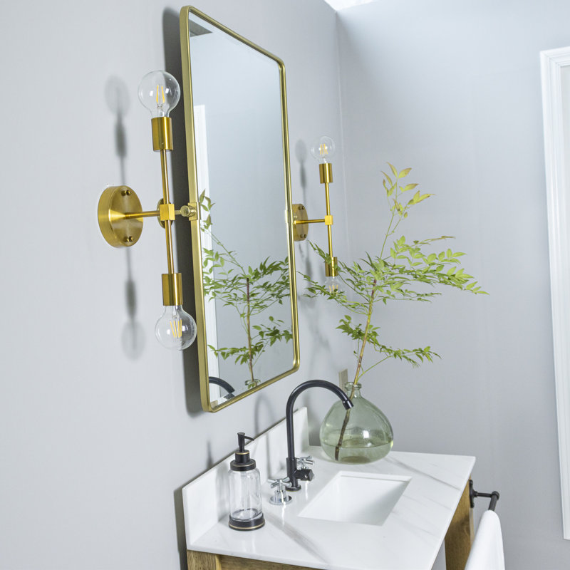 Miroir mural de salle de bain Woodvale, Noir mat, 30 po x 40 po