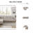 Off-White Fluffy L-Shaped Sectional Sofa-1679078891