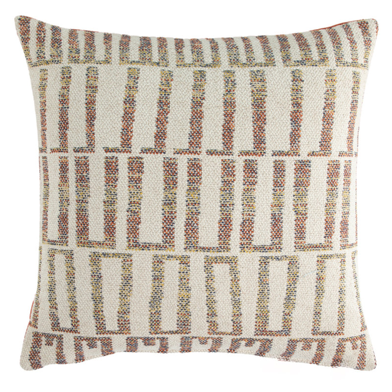 Hinged Midnight Outdoor Throw Pillow, Square 20", Brown;Black