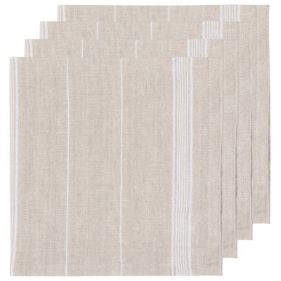 Ensemble de 4 serviettes en lin maison
