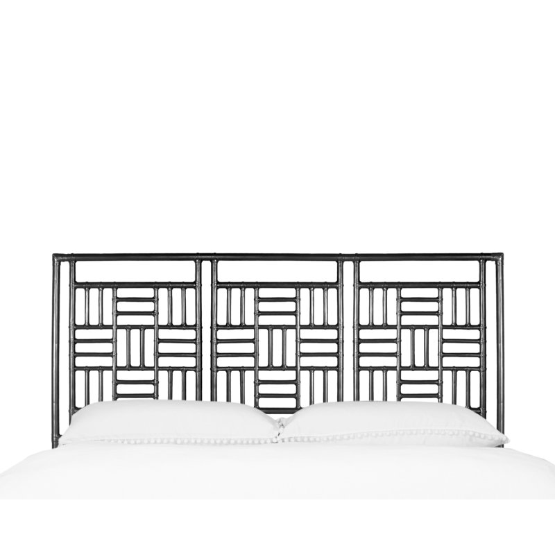 Finn Queen Headboard, Citrus Orange, King, Black