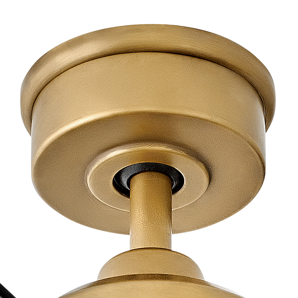 Morrow 48" Smart Ceiling Fan with LED Light Kit, Heritage Brass