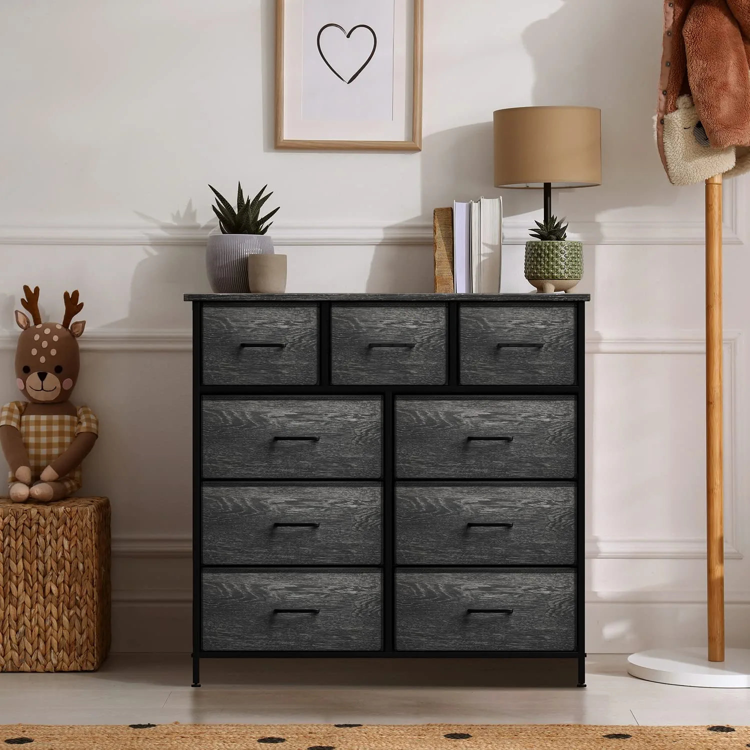 Sorbus Drawer Dresser for Bedroom Clothes Storage Black