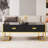 Modern Rectangular Coffee Table With 4 Drawers And Gold Base In 47.3"-423711062