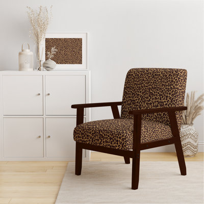 Leopard Fur II - Fauteuil d'appoint rembourré en velours