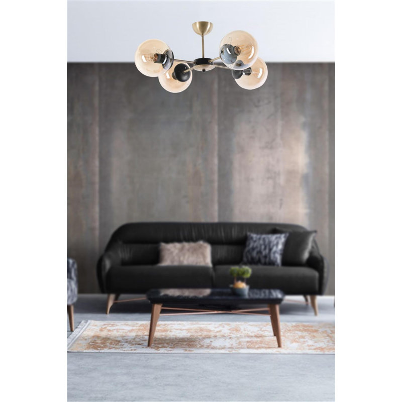 Congdon 4 - Light Sputnik Chandelier, Amber
