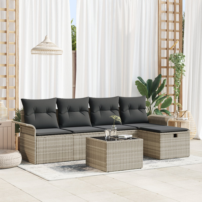 251cm Wide Patio Sofa with Cushions