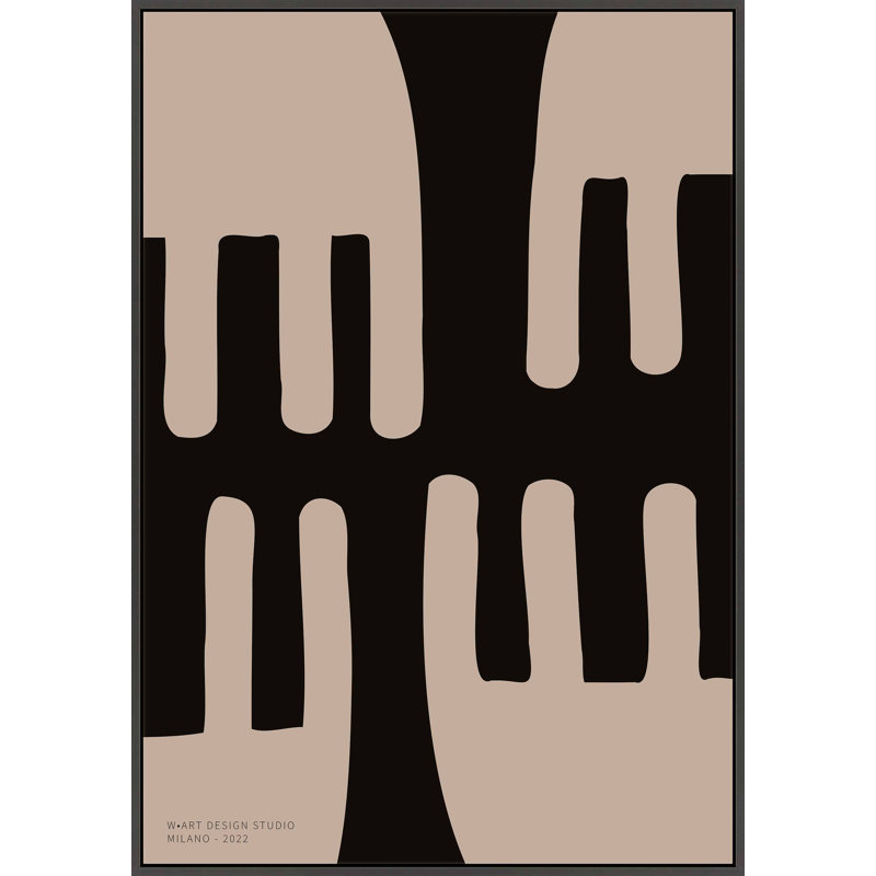 Modern Primitive 2 Print by Romina Gadler, Black Framed Canvas, 25" H x 17.5" W x 1.25" D