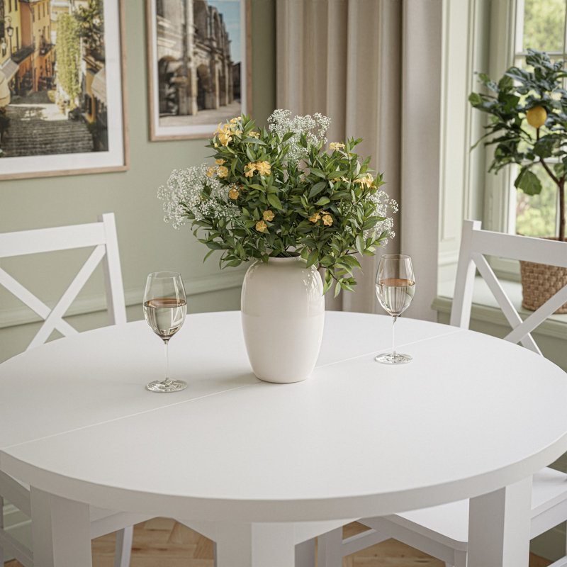 Ohli Round 100cm Restaurant Table, White