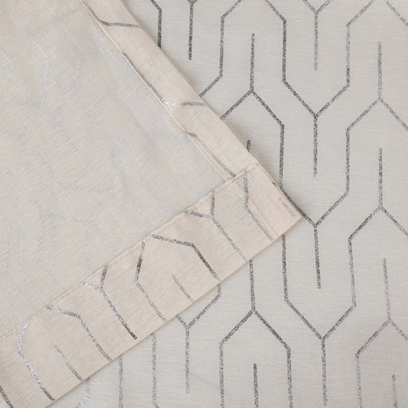 Jattin Sheer Curtain Pair, Ivory, 42" W x 84" L