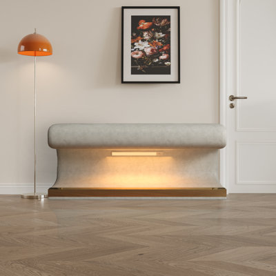 Melody 37'' Upholstered Entryway Bench With LED Light