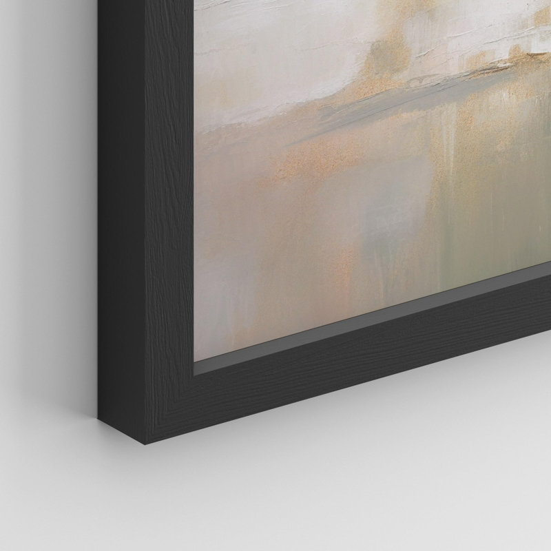 «Abstract Landscape Textured Earthy Tones» sur papier, H 11 po x l 14 po, Noir