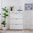 Narrow Shoe Storage Cabinet With 3 Flip Drawers And 2 Storage Drawers, Freestanding Organizer For Entryway Hallway (White) | Gift Idea-1817424521