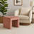 Ada Footstool Ottoman, Channel Tufted Taupe Brown Boucle, 19 Inch-112313374