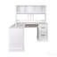 Bureau d'ordinateur blanc vieilli avec tablette