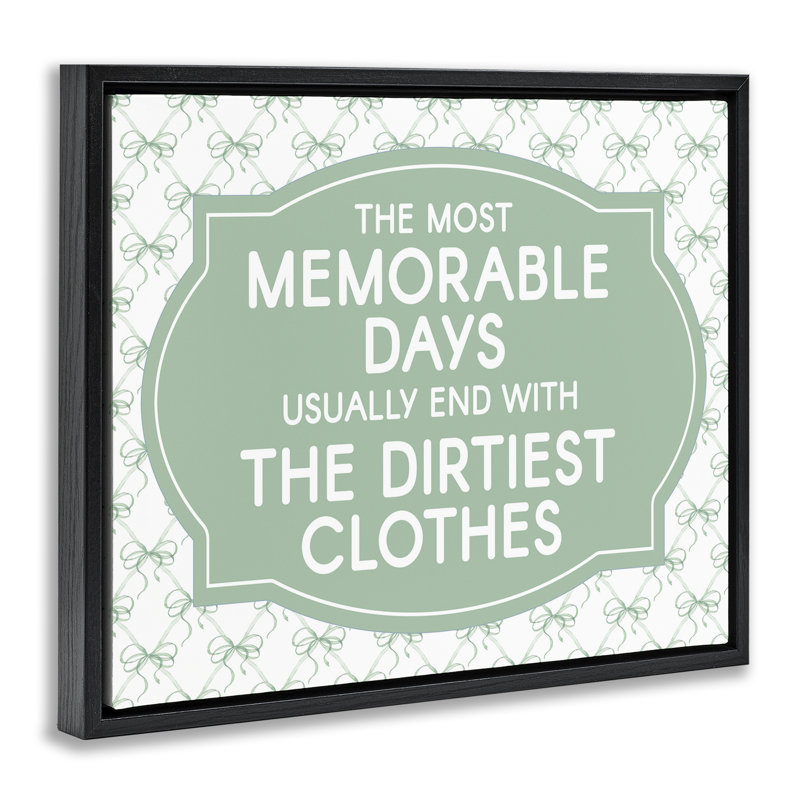 Cadre flottant Memorable Days, Cadre flottant noir de jais, H 17 po x l 21 po