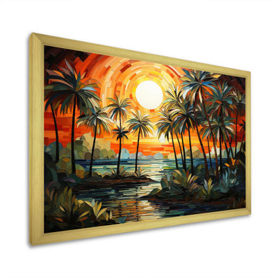 «Orange Palm Trees Mosaic» - impression