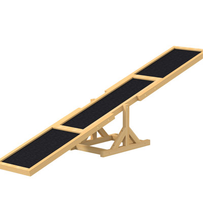 Balançoire à bascule 71 po x 12 po x 12 po jaune agilité pour chien