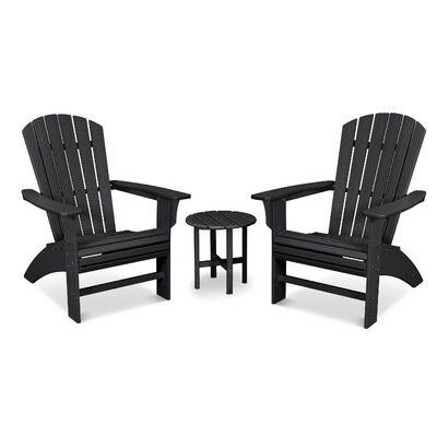 Yacht Club 3-Piece Curveback Adirondack Set -  Trex Outdoor, TXS454-1-CB