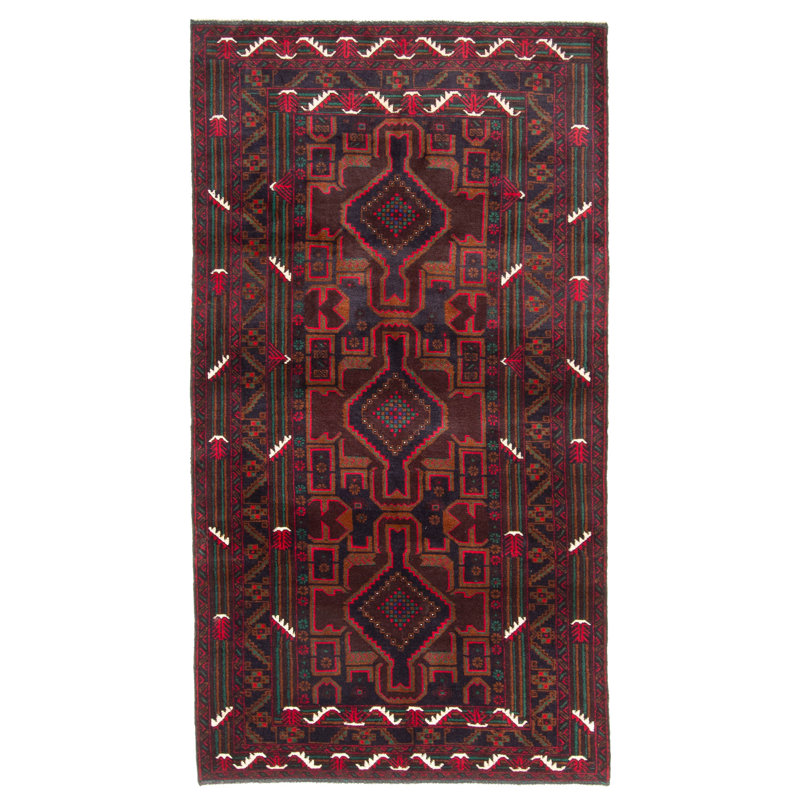 Tapis bleu marine Teimani 3 pi 7 po x 6 pi 7 po