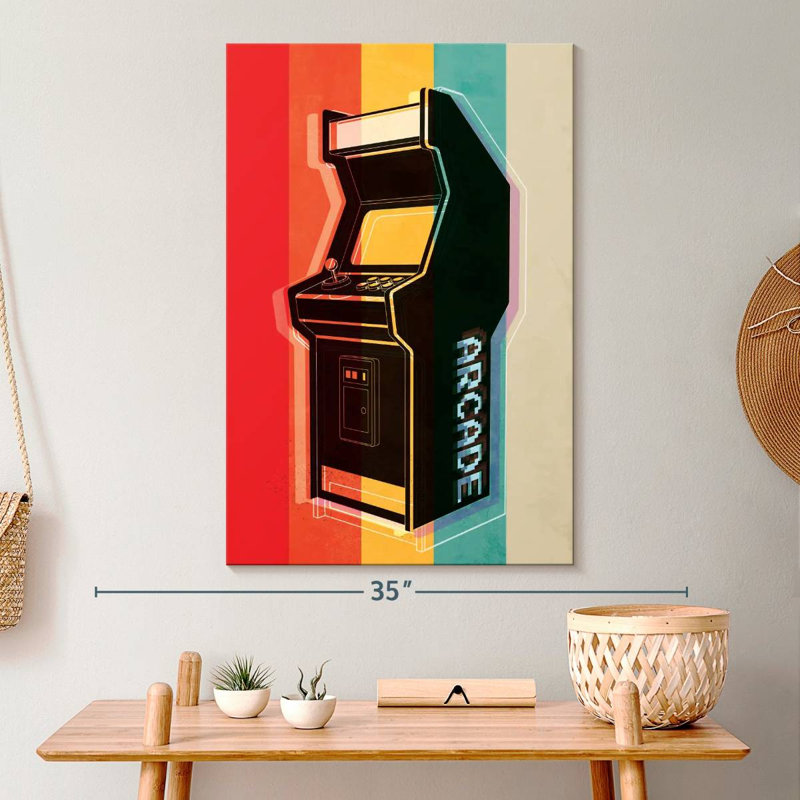 " Retro Arcade " Print, 30" H x 20" W x 1.25" D